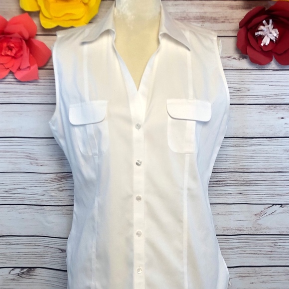 Foxcroft Tops - FOX CROFT NON IRON SLEEVELESS WOMEN BLOUSE SIZE 12